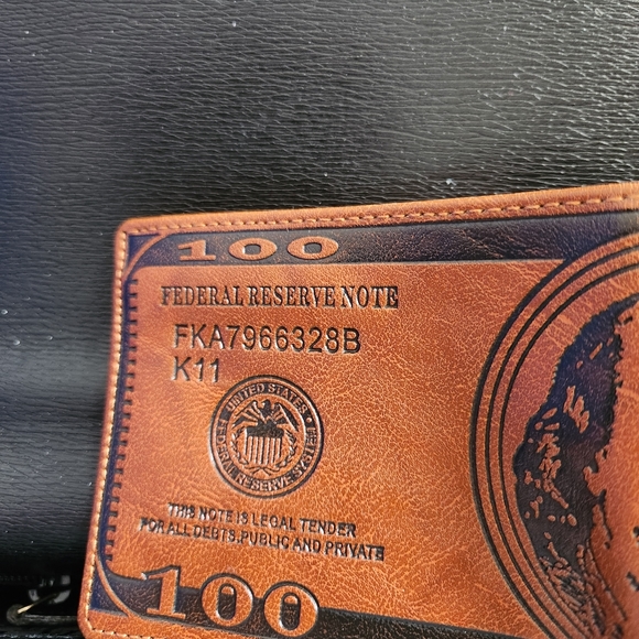 Unique $100 Dollar Bill Leather Wallet 😍💲🤑 - Picture 2 of 11